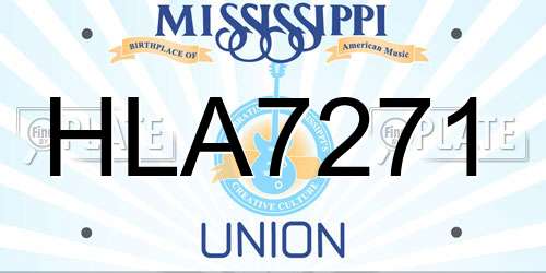 HLA7271 Mississippi License Plate