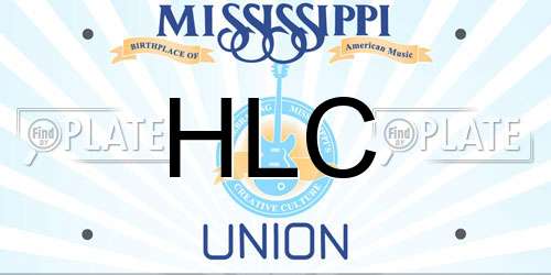 HLC Mississippi License Plate