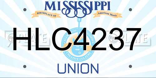 HLC4237 Mississippi License Plate