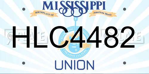 HLC4482 Mississippi License Plate