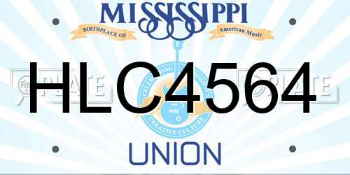 HLC4564 Mississippi License Plate
