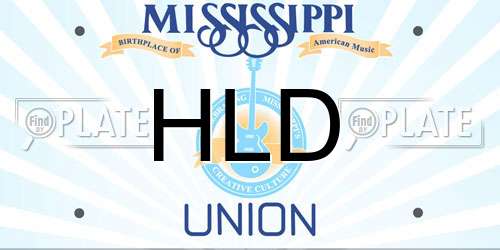 HLD Mississippi License Plate