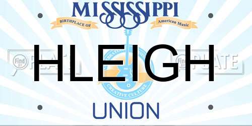 HLEIGH Mississippi License Plate