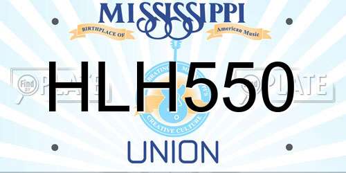 HLH550 Mississippi License Plate