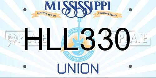 HLL330 Mississippi License Plate