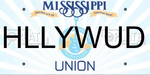HLLYWUD Mississippi License Plate