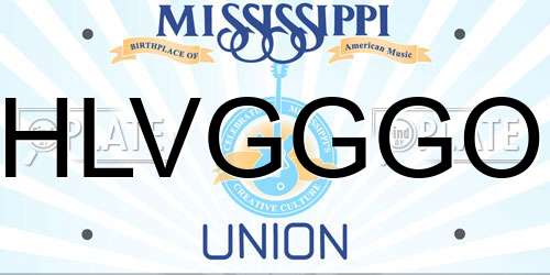 HLVGGGO Mississippi License Plate