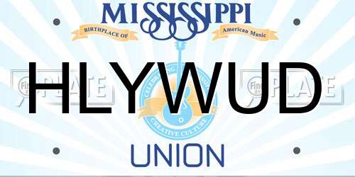 HLYWUD Mississippi License Plate