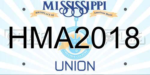 HMA2018 Mississippi License Plate