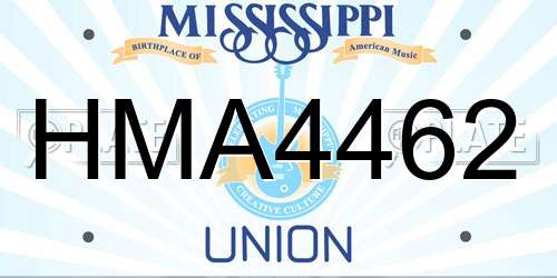HMA4462 Mississippi License Plate