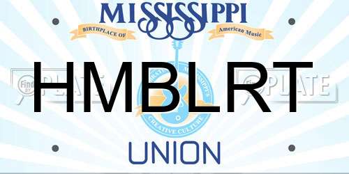 HMBLRT Mississippi License Plate