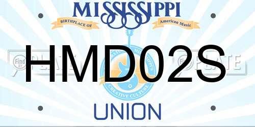 HMD02S Mississippi License Plate