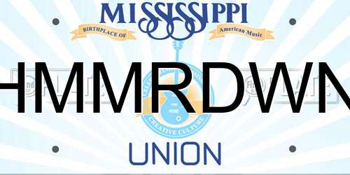 HMMRDWN Mississippi License Plate
