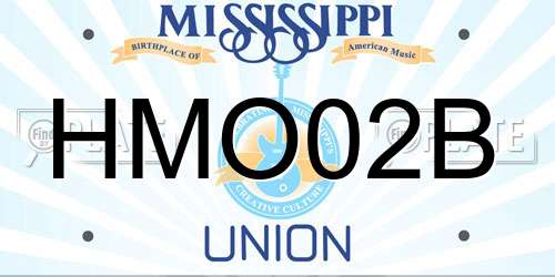 HMO02B Mississippi License Plate