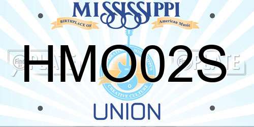 HMO02S Mississippi License Plate