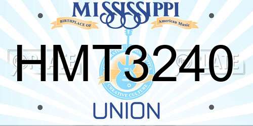 HMT3240 Mississippi License Plate