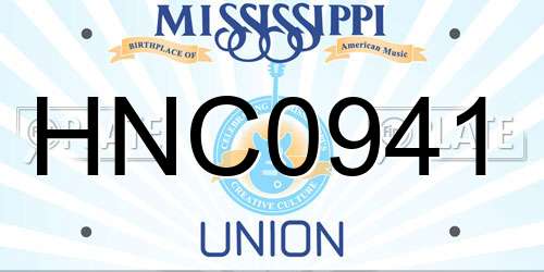 HNC0941 Mississippi License Plate