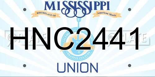 HNC2441 Mississippi License Plate