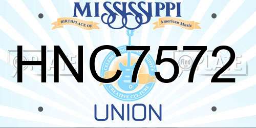 HNC7572 Mississippi License Plate
