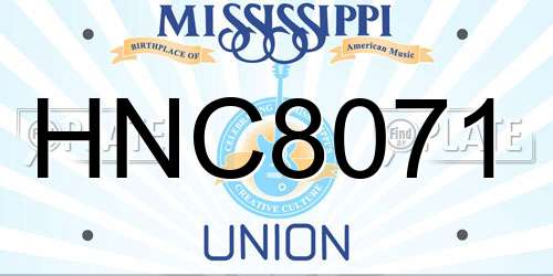 HNC8071 Mississippi License Plate