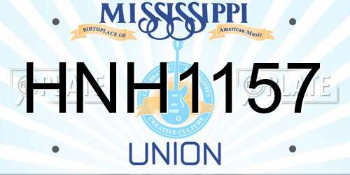 HNH1157 Mississippi License Plate