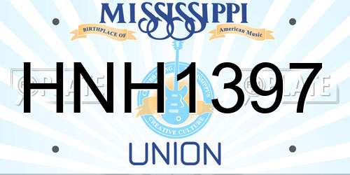 HNH1397 Mississippi License Plate