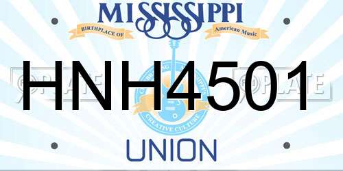 HNH4501 Mississippi License Plate