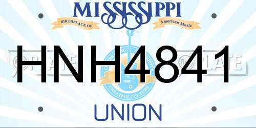 HNH4841 Mississippi License Plate