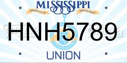 HNH5789 Mississippi License Plate