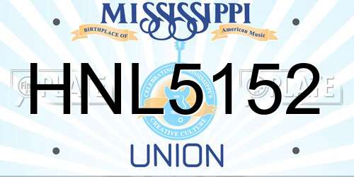 HNL5152 Mississippi License Plate
