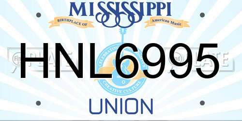 HNL6995 Mississippi License Plate