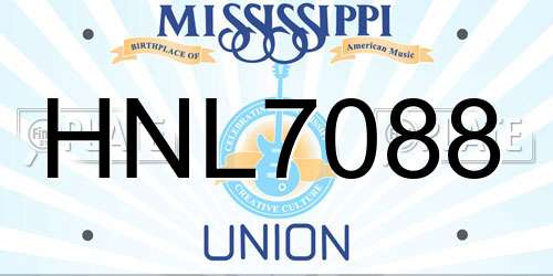 HNL7088 Mississippi License Plate
