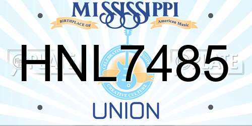 HNL7485 Mississippi License Plate