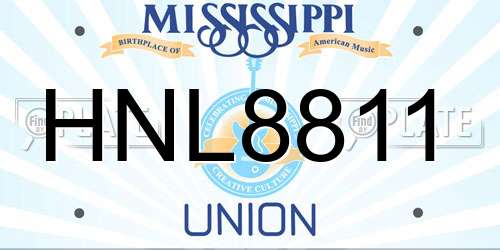 HNL8811 Mississippi License Plate