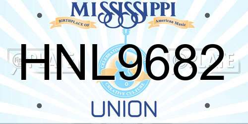 HNL9682 Mississippi License Plate
