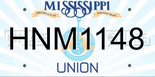 HNM1148 Mississippi License Plate