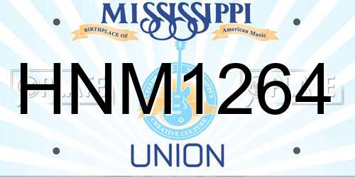 HNM1264 Mississippi License Plate