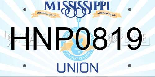 HNP0819 Mississippi License Plate