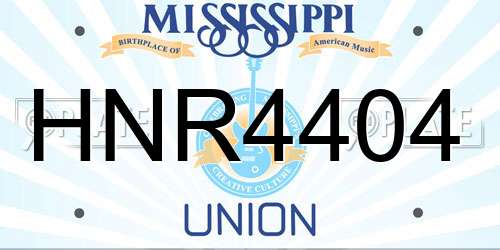 HNR4404 Mississippi License Plate