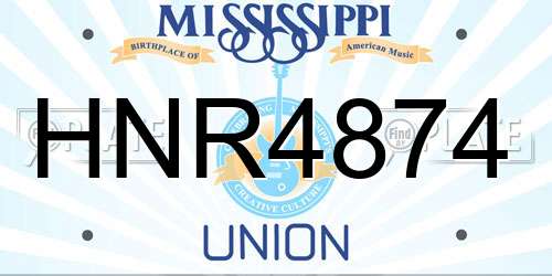 HNR4874 Mississippi License Plate