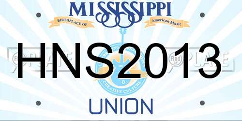 HNS2013 Mississippi License Plate