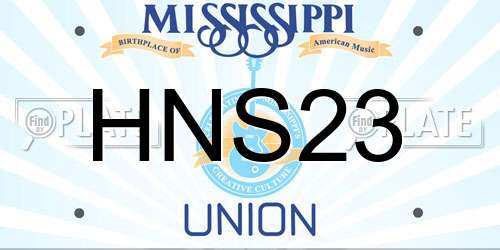 HNS23 Mississippi License Plate