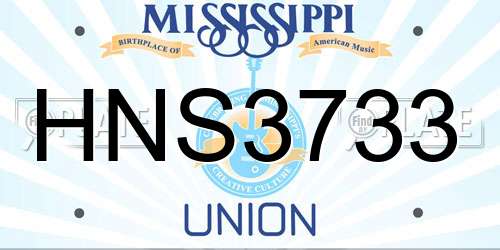 HNS3733 Mississippi License Plate