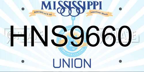 HNS9660 Mississippi License Plate