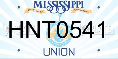 HNT0541 Mississippi License Plate