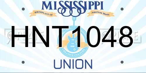 HNT1048 Mississippi License Plate