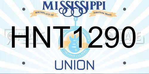 HNT1290 Mississippi License Plate