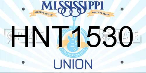 HNT1530 Mississippi License Plate