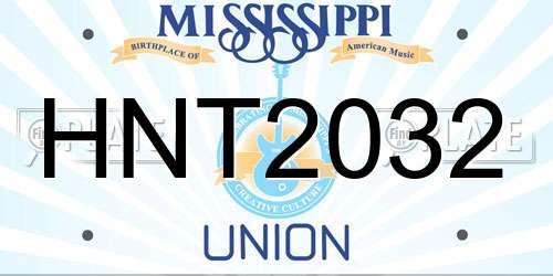 HNT2032 Mississippi License Plate