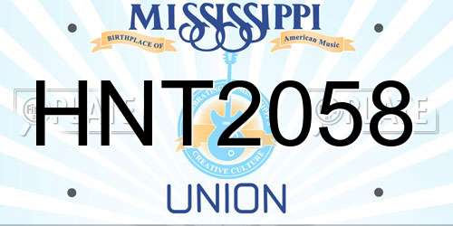 HNT2058 Mississippi License Plate